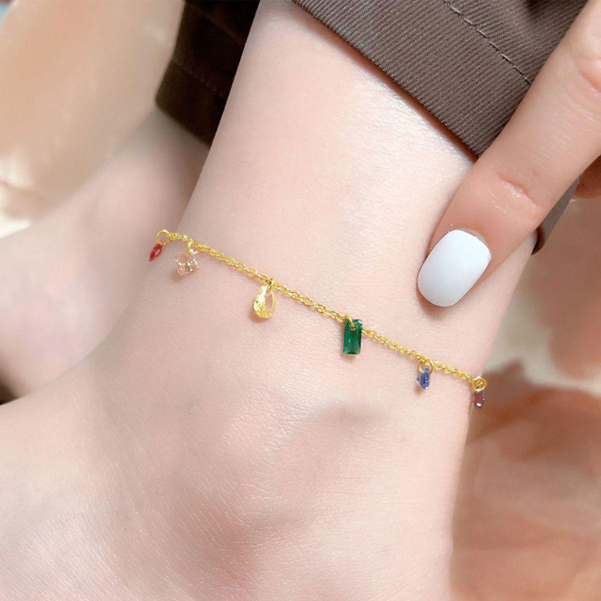 

Титан с радужным цирконом высокого класса: Универсальный, Не выцветающий, Модный для женщин