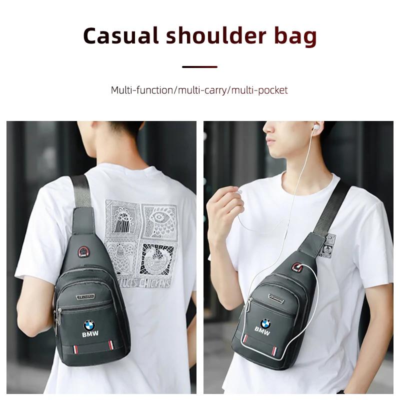 BAAW1 Car Sticker For BMW Car Men Chest Bag Crossbody Shoulder Purse Coin Wallet Accessories For BMW E46 E90 E60 F10 E39 F30 E36 F20 E