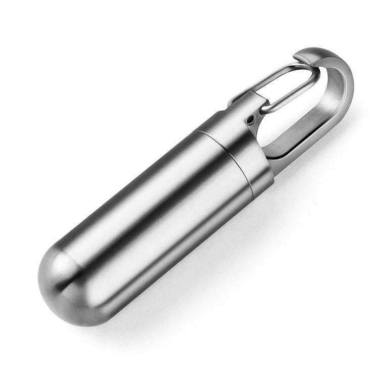 Compact Stainless Steel Waterproof Pill Box with Moisture-Proof Compartment