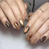 Three-dimensional Cat's Eye Gilt French Mist Fishtail Pearl Smudged Ins Wind Removable Manicure 30 Pieces