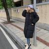 European and American Down Cotton Jacket Women's Winter 2025 Mid-length Large Size Padded Jacket Loose Thickened Cotton Jacket Cotton