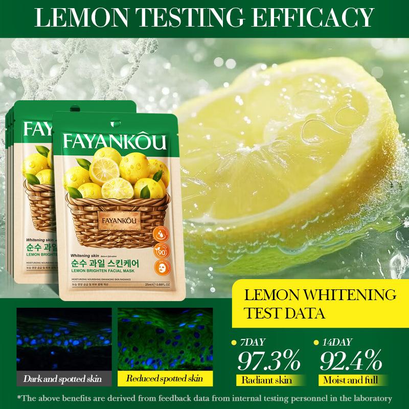 FAYANKOU Lemon Whitening&Brightening Facial Mask Moisturizing&Moisturizing&Brightening Facial Mask