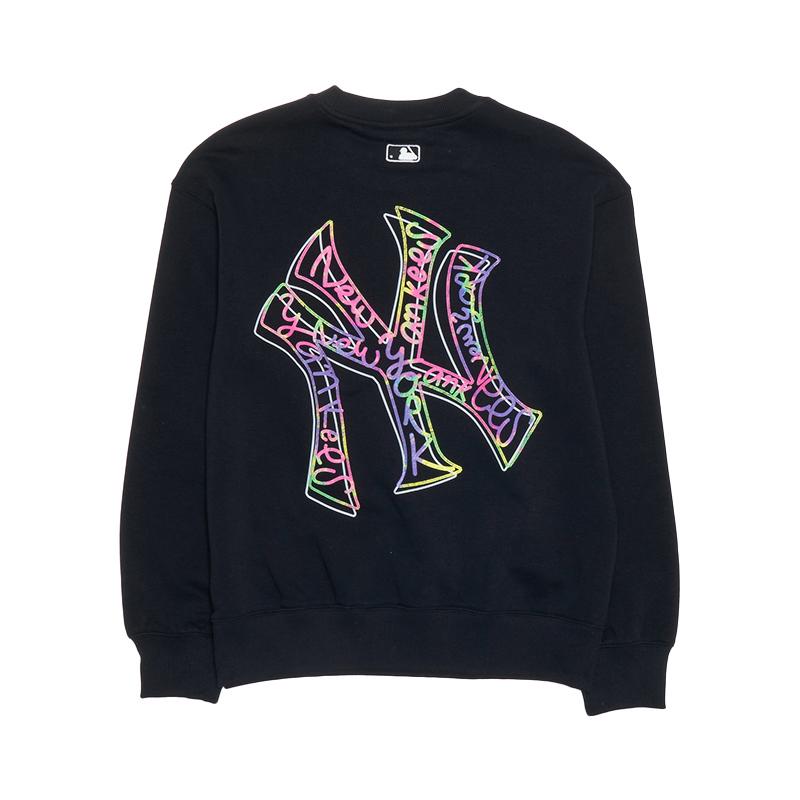 New MLB New York Yankees Sweatshirt Unisex Black 3AMTB0651-50BKS