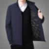 Cotton-padded Jacket for Middle-aged and Elderly Men, Casual Jacket, Quilted and Velvet Jacket, Stand-up Collar, Dad Outfit