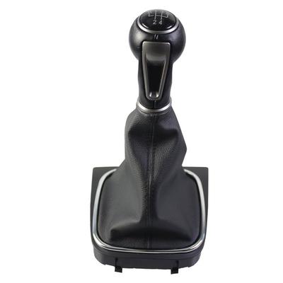 For VW Jetta 5 6 GOLF 6 VI MK5 MK6 New Gear Shift Knob MT Lever Change Stick With Gaiter Boot Cover Black Line 5 Speed