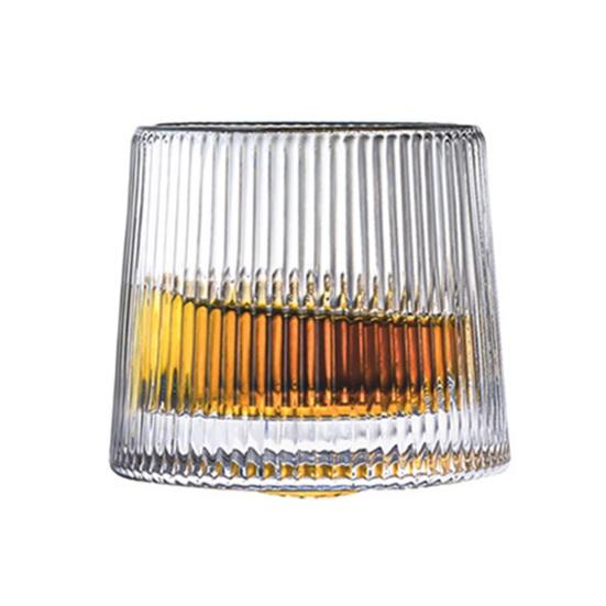 

Ribbed Glass Drinking Cup Easy to Clean Dishwasher Safe Drinking Glasses Wine Dessert Containers 1pc B