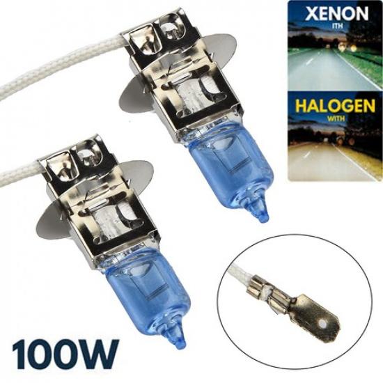 2x H3 Halogen Fog Driving Light Bulb Conversion Kit Super Bright  White 100W