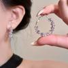 Broken Diamond Hoshino~ Silver Needle Zircon Round Earrings Light Luxury Advanced Sense Delicate Earrings Show Small Temperament Earrings Women
