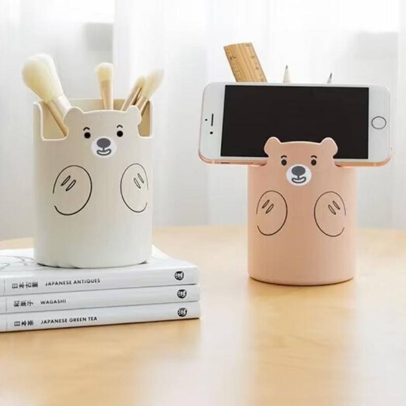 Cute and Simple Desktop Stationery Storage Mobile Phone Holder Pen Holder