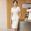 Teluoman Women's Short-Sleeve Business Suit Set
