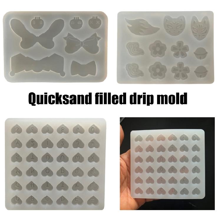 Sweet Bowknot Silicone Mold Quicksand Resin Filler Crystal Epoxy Resin Molds Filling Accessories DIYs Jewelry Castings