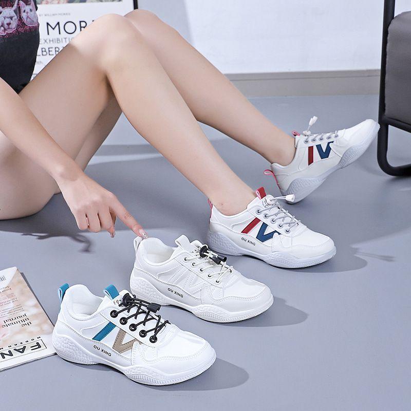 2025 new summer shoes women's sports and leisure shoes children's spring and autumn versatile white shoes niche thick baseplate shoes women
