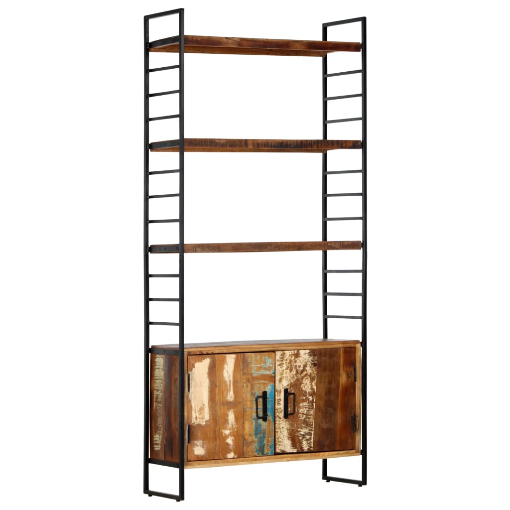4 Tier Bookshelf 80 X 30 X 180 Cm Reclaimed Wood Brown