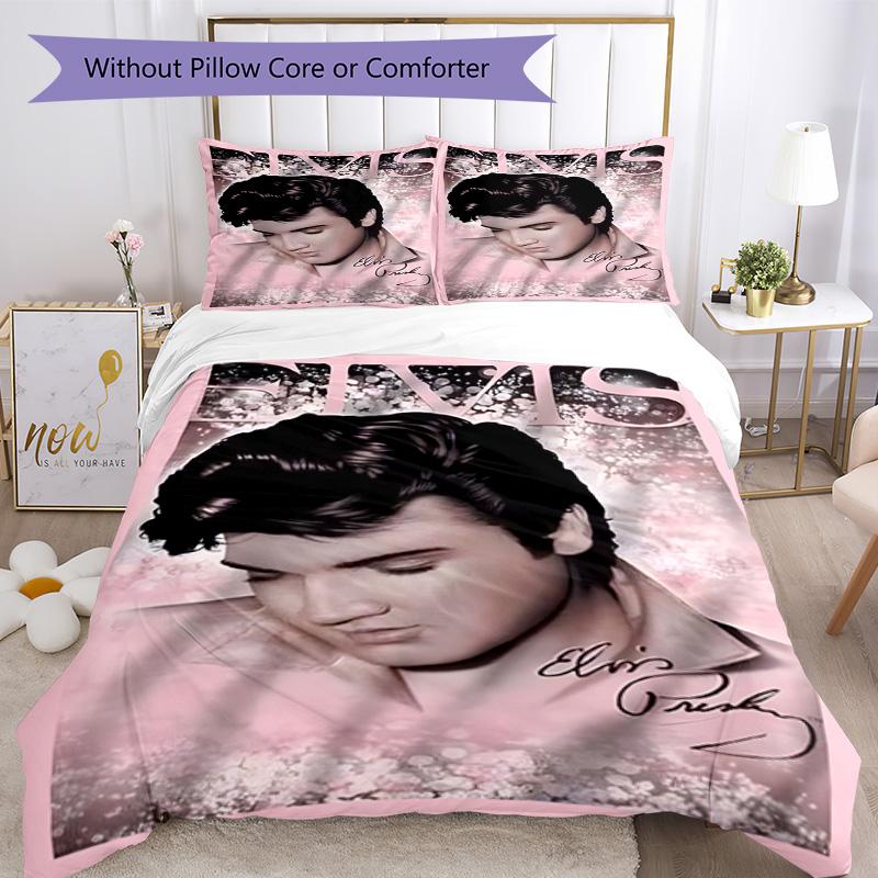 Elvis Presley Comforter Cover Set Design For Guest Room Machine Washable Christmas Gift