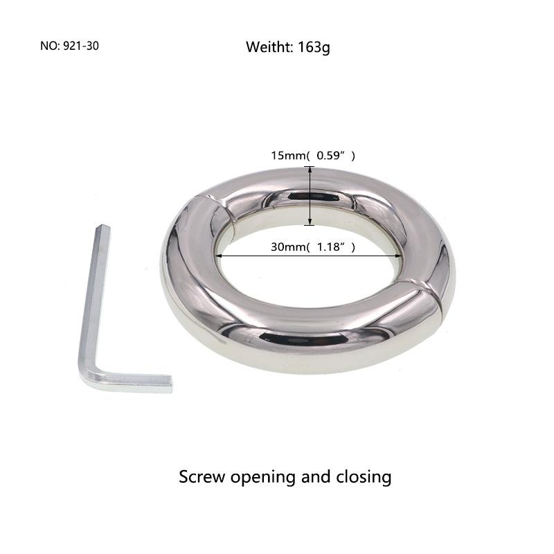 Metal Sex Toys Male Scrotum Binding Device Penis Ring Testicle Pendant Weight Bearing Ring Adult Supplies