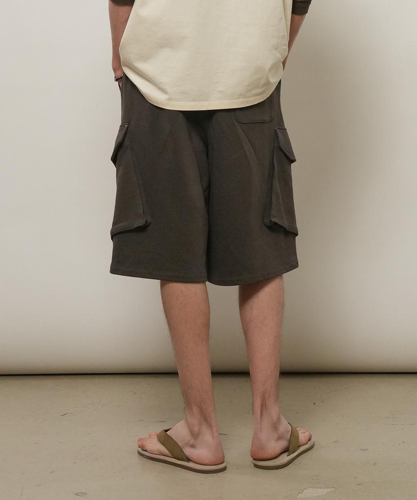 GENERALIDEA Man Cargo Sweat Half Pants [Chacoal] / Gf2Mhp020