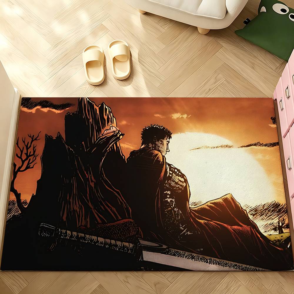 Cool Anime B-BerserkS Carpet Bathroom Anti-slip Mat Door Mat Home Decoration Mat Entrance Door Mat Scratch-resistant Door Mat