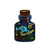 Starry Sky Cartoon Bottle Brooch: Cute Abstract Backpack/Clothes Pin Badge Accessory