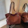 Large Capacity Fashionable Retro Soft Leather Women's Shoulder Bag Women's Autumn and Winter New Atmospheric Tote Bag