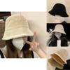 Cozy Winter Warmth Cute Fuzzy Bucket Hat For Women Stylish Lamb Wool Fisherman Hat