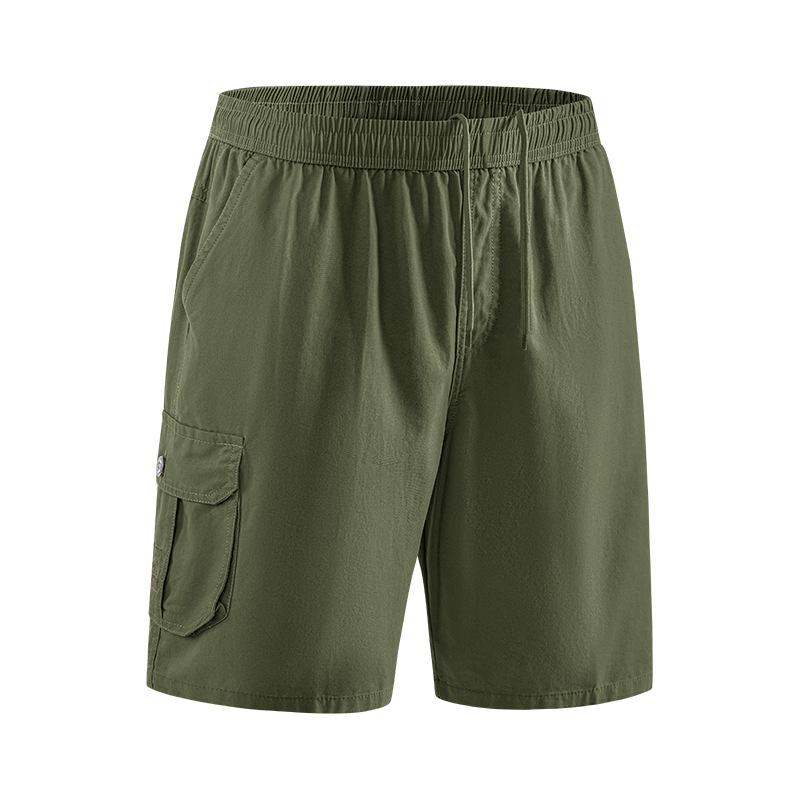 Sports Shorts Summer Thin Breathable Workwear Loose Running Pure Cotton Casual Five Quarter Pants Elastic Men's Pants