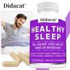 Didacat Sleep Support Supplement, with Melatonin 8mg, Valerian, GABA & L-Theanine, 120 Caps