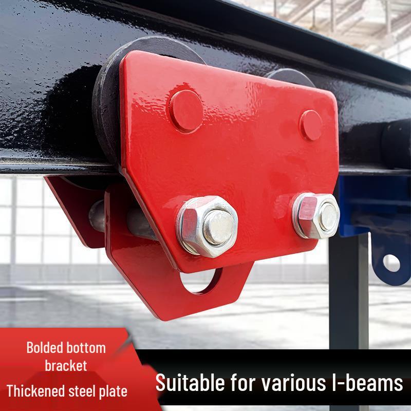 Manual and Electric Chain Hoist Trolley - 0.5T/1T/2T Capacity Monorail I-Beam Carrier