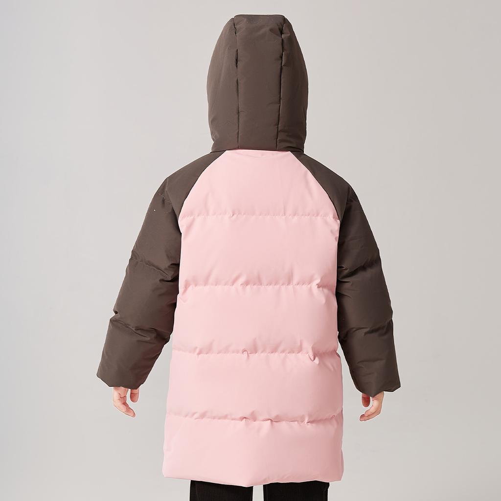 Girls' Winter Workwear Contrasting Down Jacket