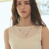 Ouel SILVER LEAF TERRACOTTA NECKLACE