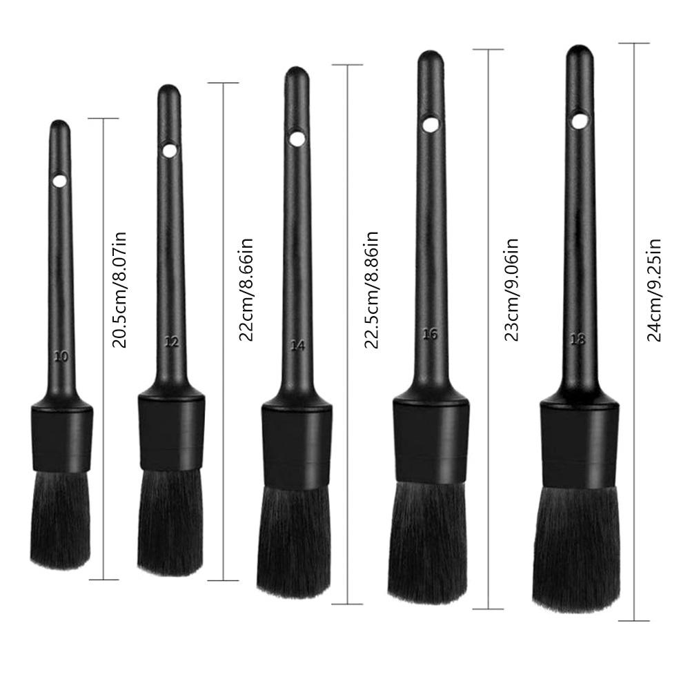 

5 шт. Кисти для детализации автомобиля Не царапающие автомобиль Премиальные плотные кисти для детализации для мытья эмблем, колес, интерьера Автоаксессуары