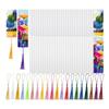 Fresh 70 Pieces Sublimation Blank Bookmark, Heat Transfer Sublimation Bookmarks With Hole And 70 Pcs Colorful Tassels