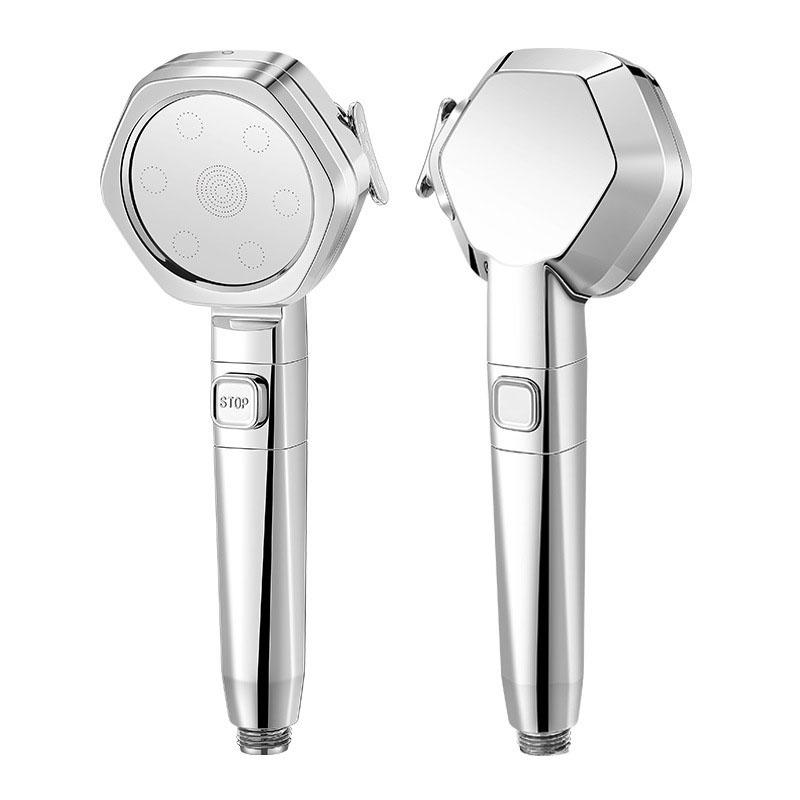 Showerhead four speed adjustment filter for shower knobs One click water stop bathroom accessories replete heads showers parts