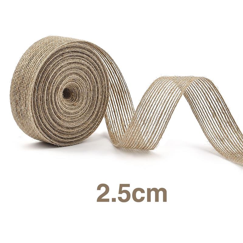 10M Jute Sackleinenbandrolle Gelbes Leinenseil DIY Dekorativ Party Schleife Weihnachten Handgefertigt Angelschnur Verpackung
