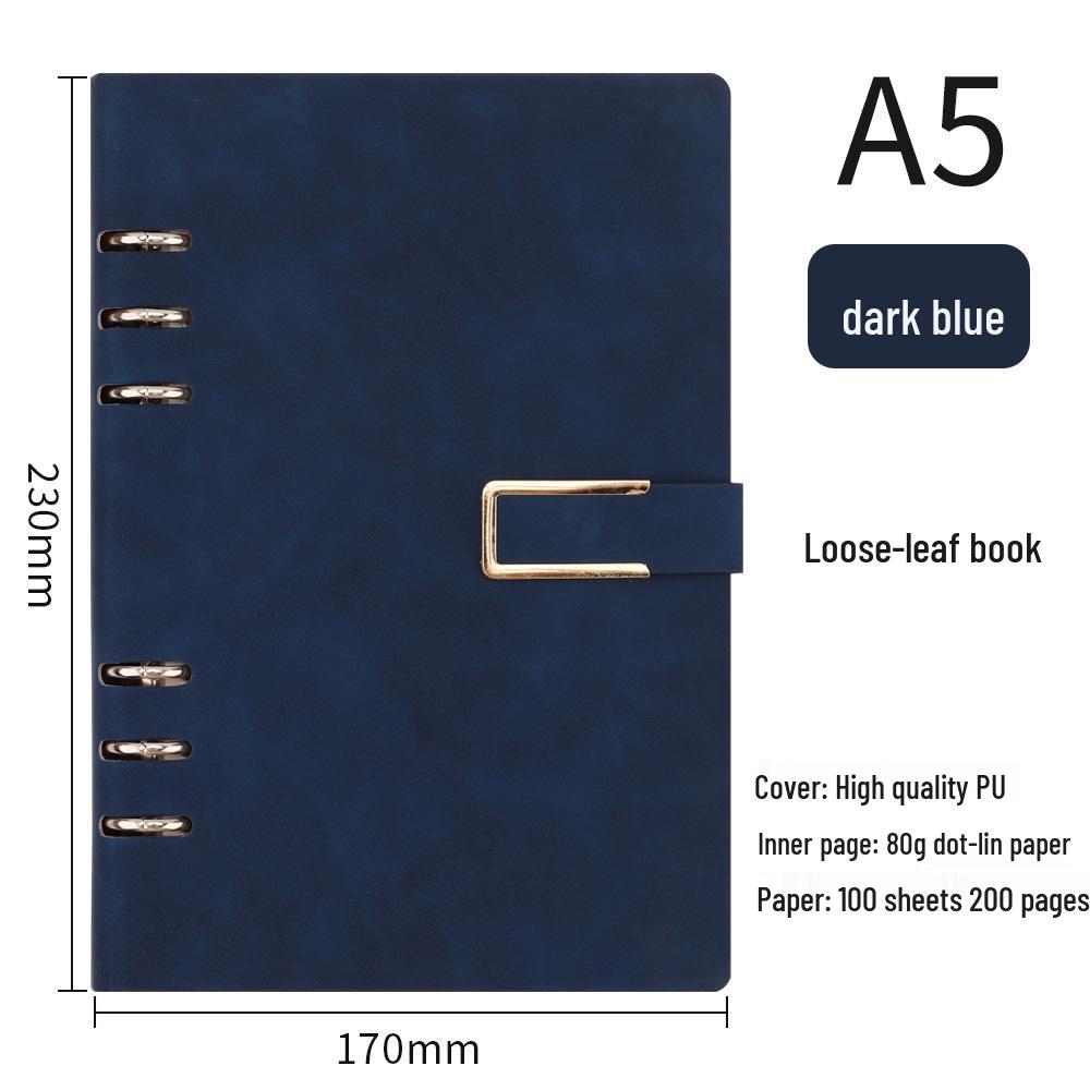 A5 Loose-Leaf Notebook with Logo - Business, Office & Student Planner with Detachable Coil, Ideal Corporate Gift
