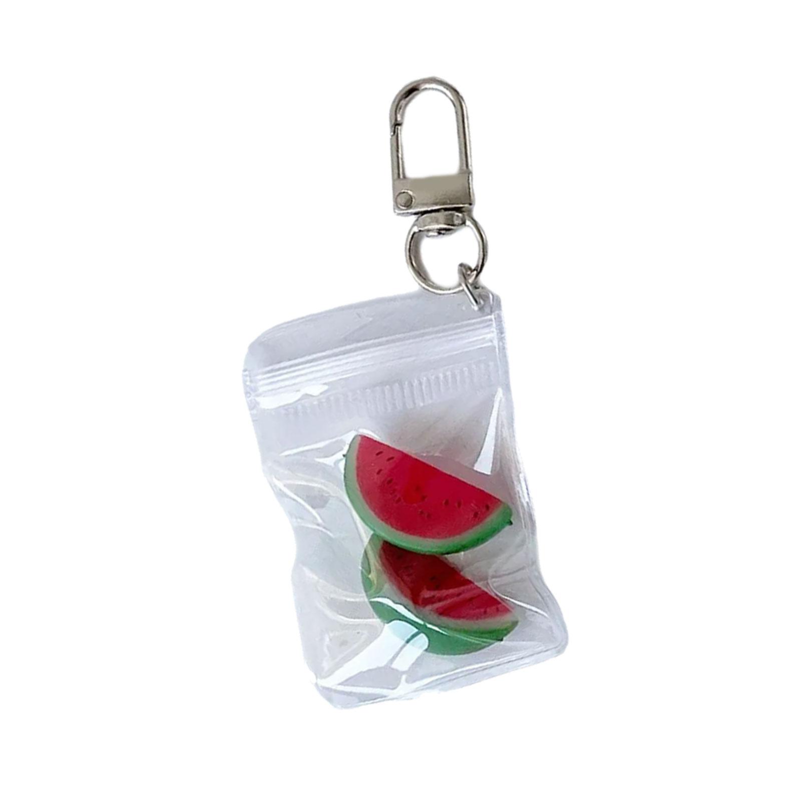 

Adorable Watermelon Key Ring Alloy Keychain Lightweight Phone Charm Korean Style Gift For Girls Teens
