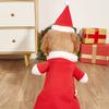 Niedliches Hunde Weihnachtsmann Outfit Weihnachtskostüm für kleine Hunde Katzen Teddy Yorkie Cosplay Kleidung Verkleidung Jumpsuit Partyzubehör