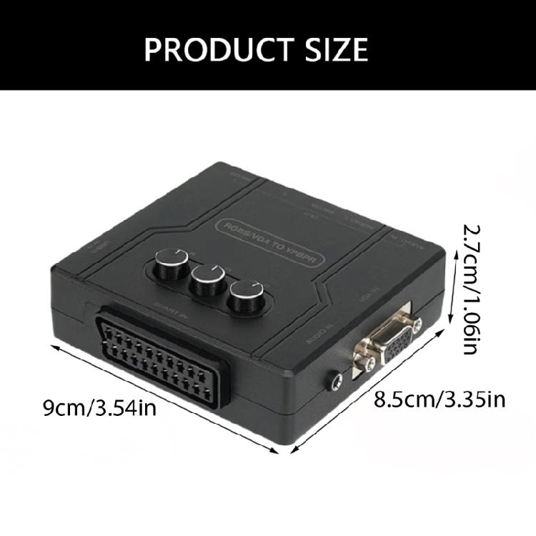 Multifunction RGBS SCART VGA to YPBPR Component Adapter Game Signal Converter Device for Smooth Gameplay on Modern Displays