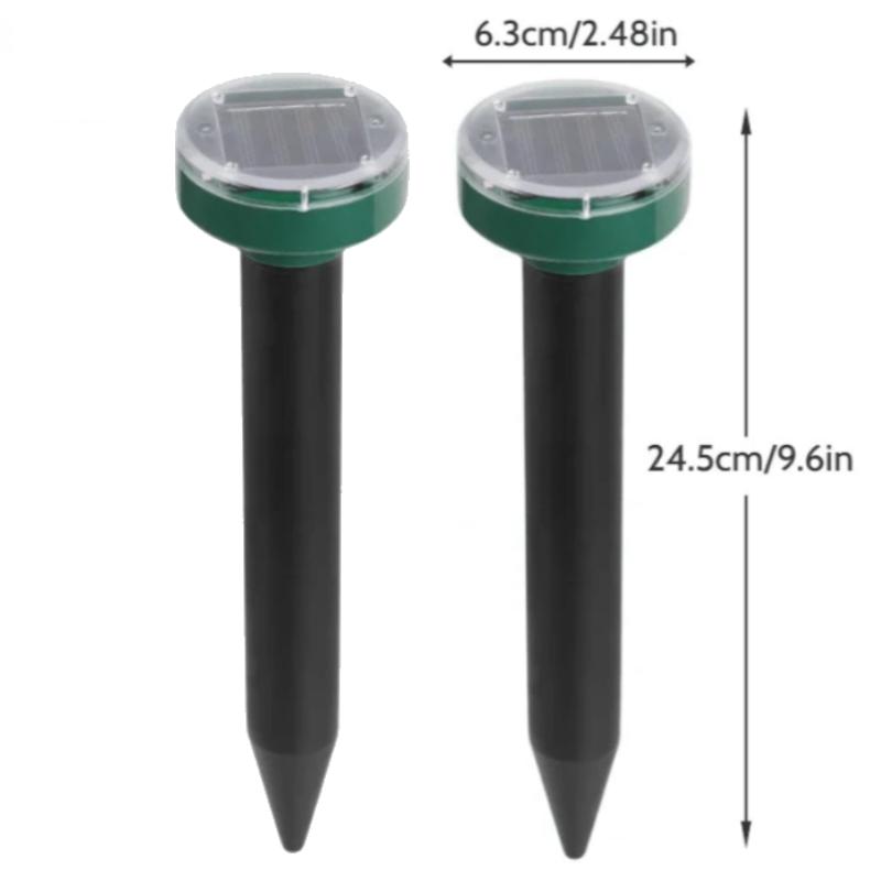 1/2/4PCS Solar Powered Ultrasonic Pest Repeller Waterproof Mole Snake Mice Rodent Repellent for Outdoor Garden Yard Farm