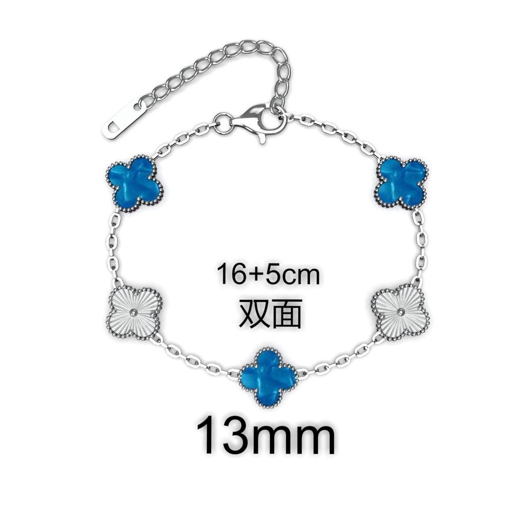 Fashion Four-leaf Clover Titanium Steel Bracelet Small Fresh Petals Personalized Colorless Ladies Bracelet