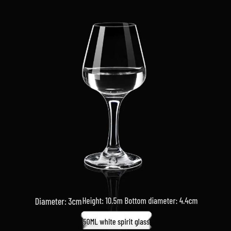 Hongpa Crystal Baijiu Tulip Tasting Glass with Engraved Numbers, 50ml