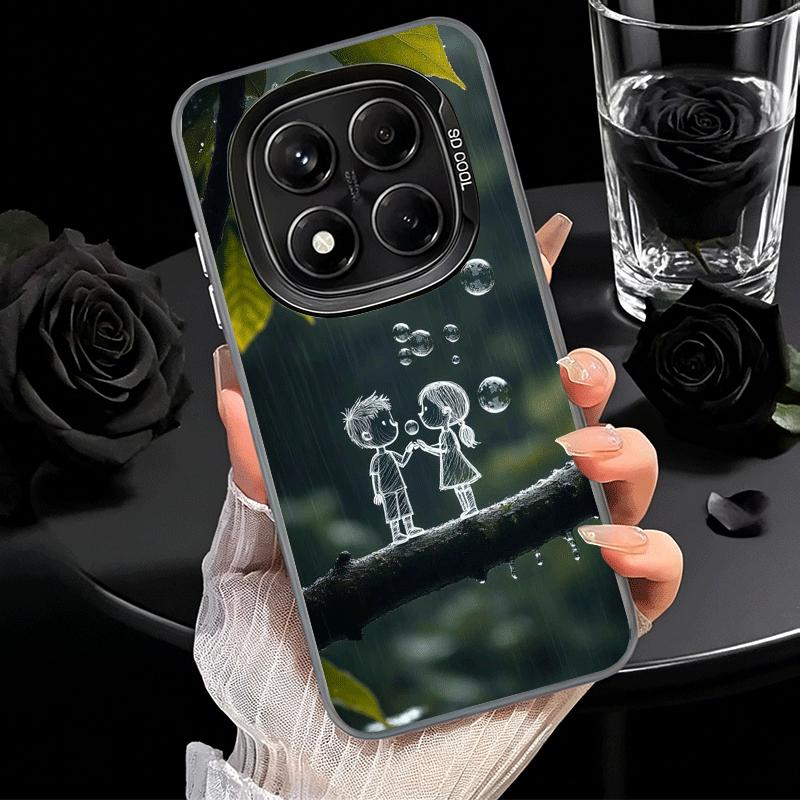 Style Peinture Enfant Mignon Nature Coque de Téléphone Souple pour Xiaomi Redmi Note 13 14 15 Pro Plus 12S 12 11S 11 11T 10S 10 Antichoc Cov