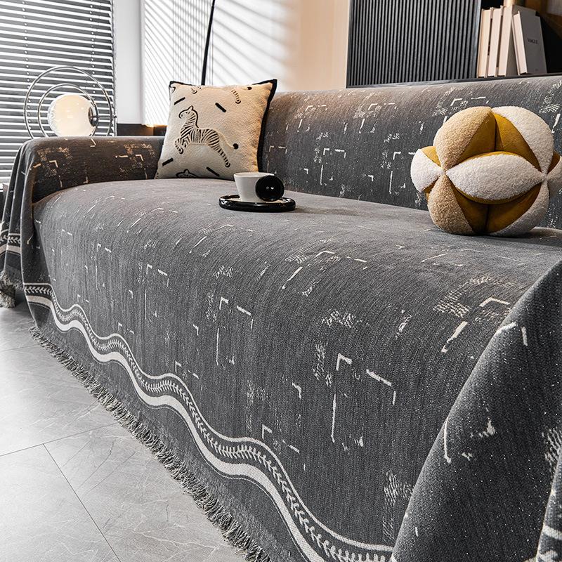 Retro French Sofa Cover, Light Luxury and High-end Sense, All-inclusive Sofa Towel for All Seasons, a Whole Full Cover Blanket