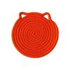 1Pc Cotton Rope Woven Insulation Pad Design Dining Table Tray Mat Insulation Pad Cartoon Cat Ear Shaped Solid Color Dining Table