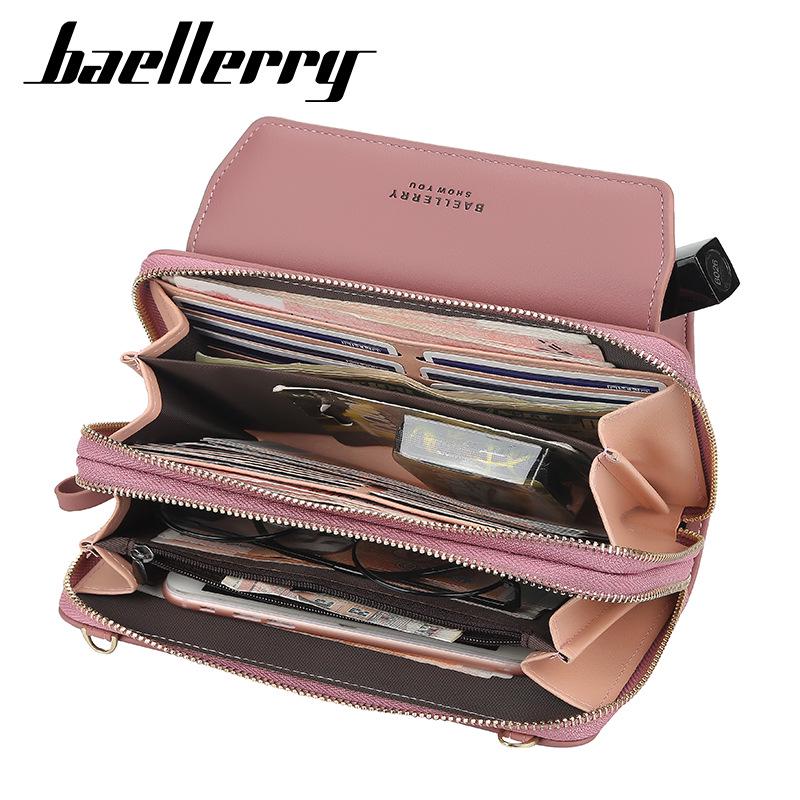 Borsa a tracolla mini da donna con doppia cerniera stile coreano - Porta telefono cellulare e portafoglio quadrato piccolo di alta gamma