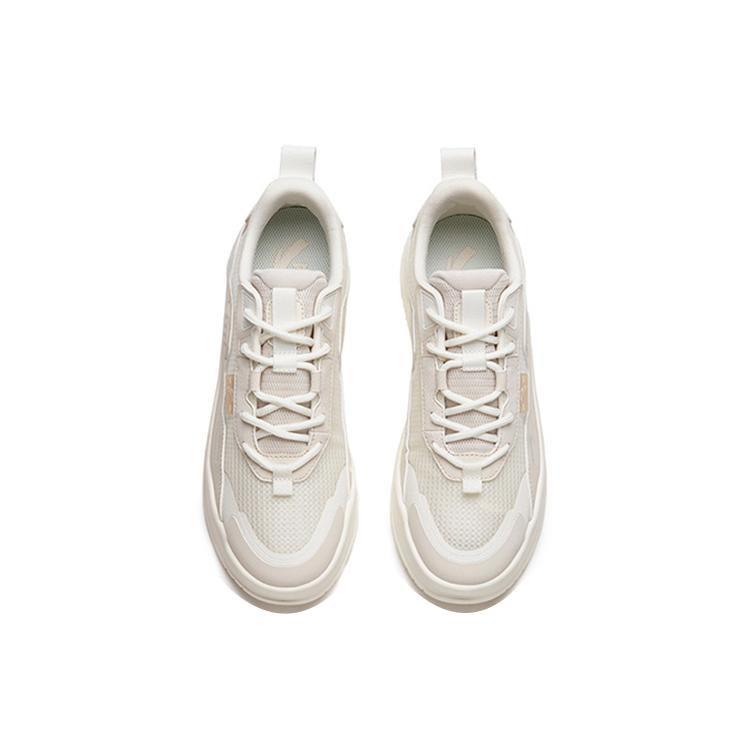 Anta Lightweight Abrasion Resistant Low top Skateboard Shoes Men's White Gray 912228821-1