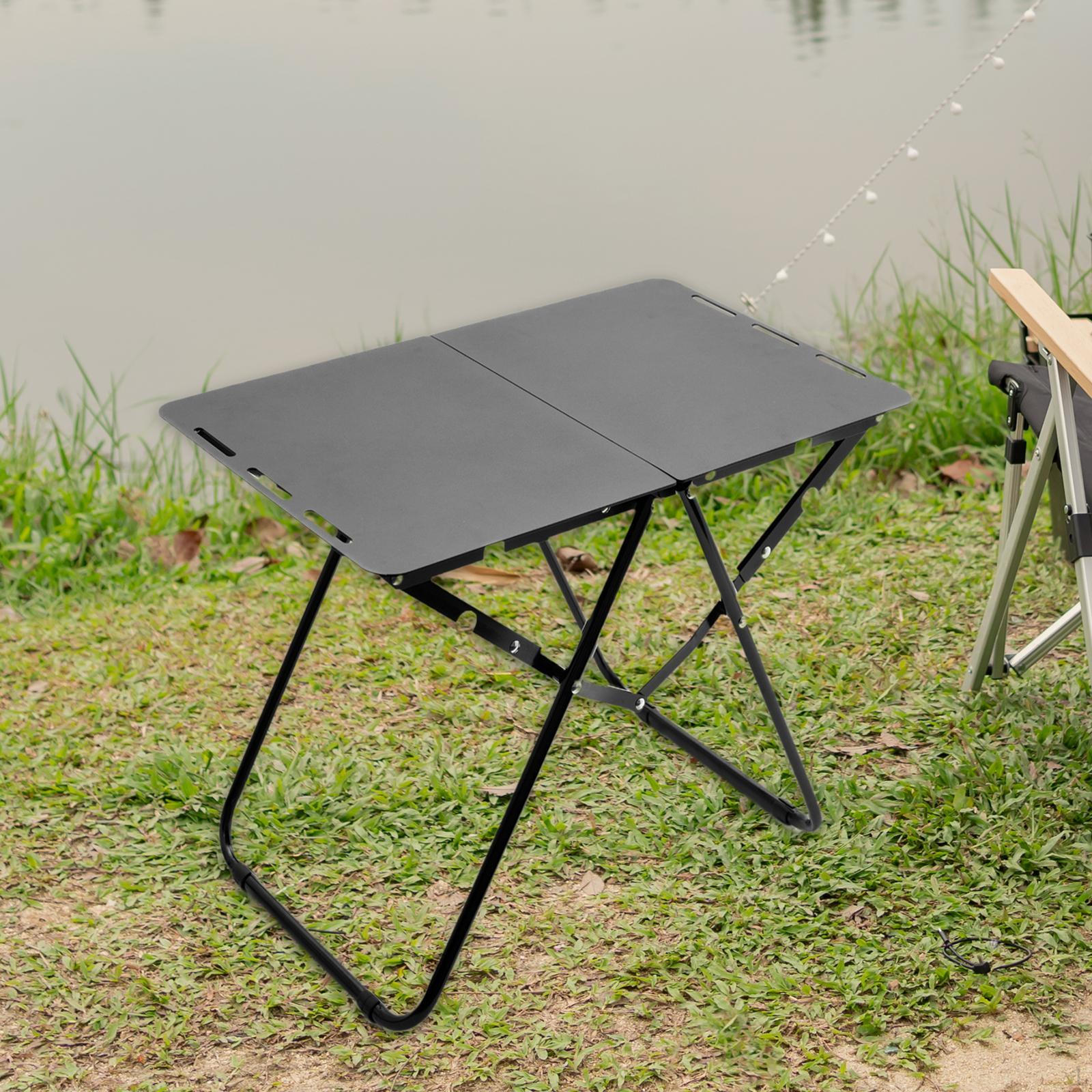 

Camping Folding Table for 1-2 Persons Portable Fold up Camp Dining Picnic чорний