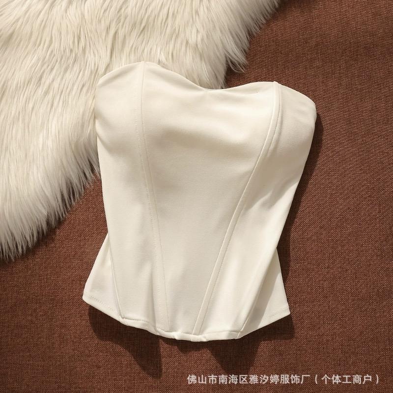 Fish bone body sculpting comes with chest pad, chest wrap vest, female sexy slim fit, high waist style, fashion bra, fashion tube top.
