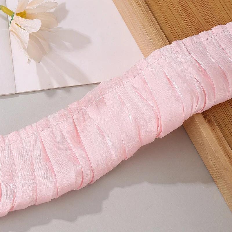 

30 мм 40 мм 50 мм Складка Двойной Сатин Край Юбки Лист Лотоса Рюши Банты Лента Волосы DIY Материал для Рукоделия Поделки 30 Ярдов Wide 30MM