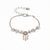 Adjustable Beaded Bracelet with Angel Wing Pendant Five Point Star Accent and Glue Rhinestone Embellishment