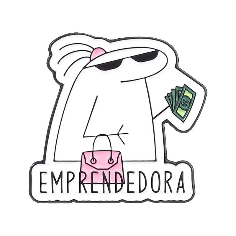 Funny Flork Meme Enamel Pins Dollar Money Banknotes Spanish Quotes Cuánto Quieres Brooches Lapel Badge Jewelry Gifts for Friends